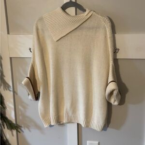 fab'rik Cream Cowl Neck Sweater